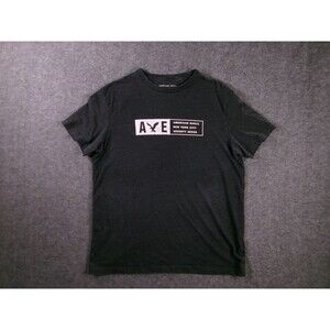 American Eagle Shirt Mens M Black Graphic Eagle Logo Short Sleeve Crew